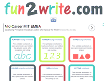 Tablet Screenshot of fun2write.com